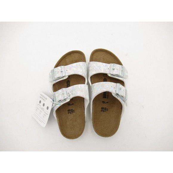Birkenstock Arizona Birko-Flo Hologram Silver Birko-flor Sandals Size Toddler 8 - Picture 8 of 10